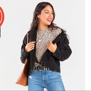 Francesca’s Sherpa Lined Denim Jacket